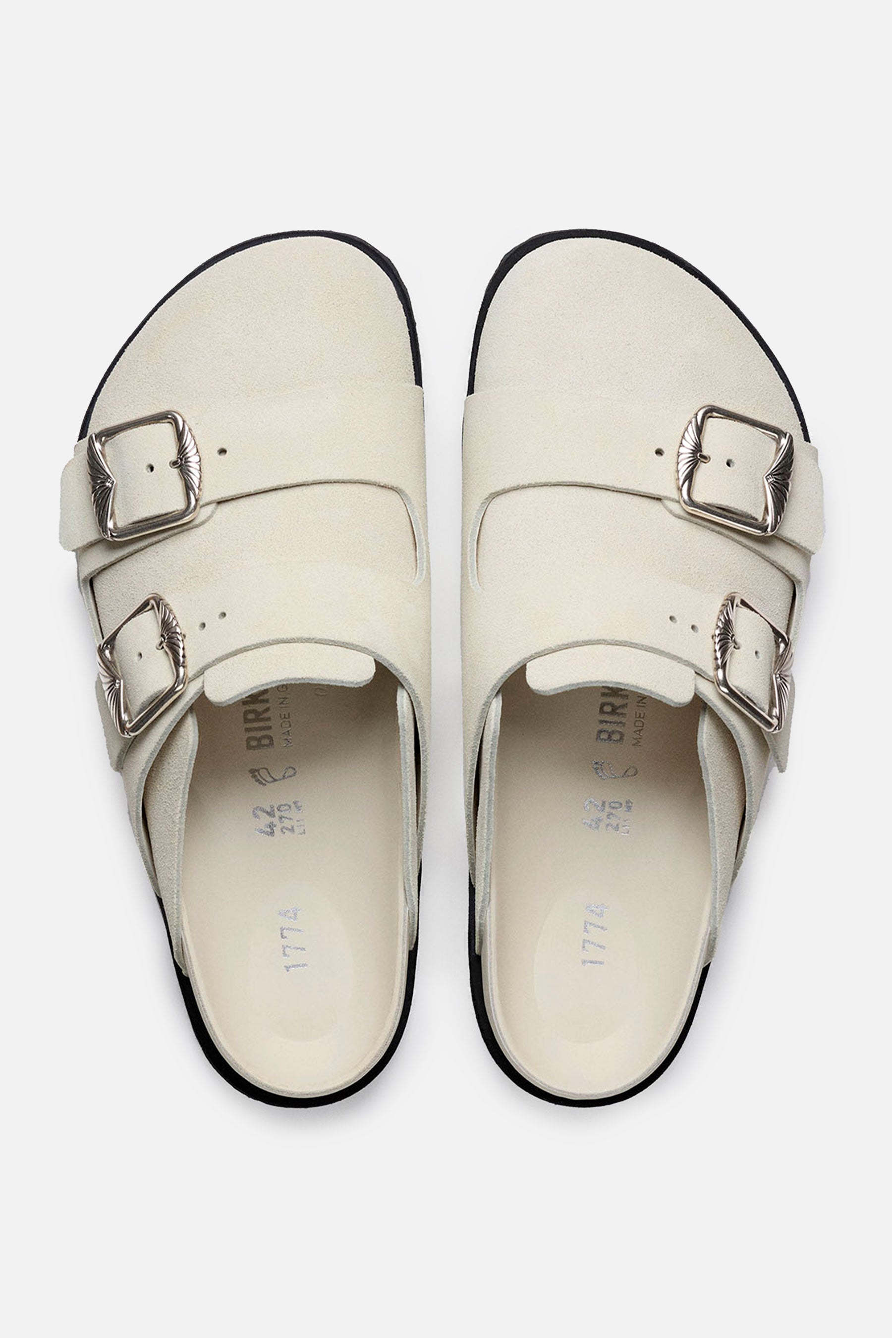 BIRKENSTOCK 1774 Sandals White Suede Leather