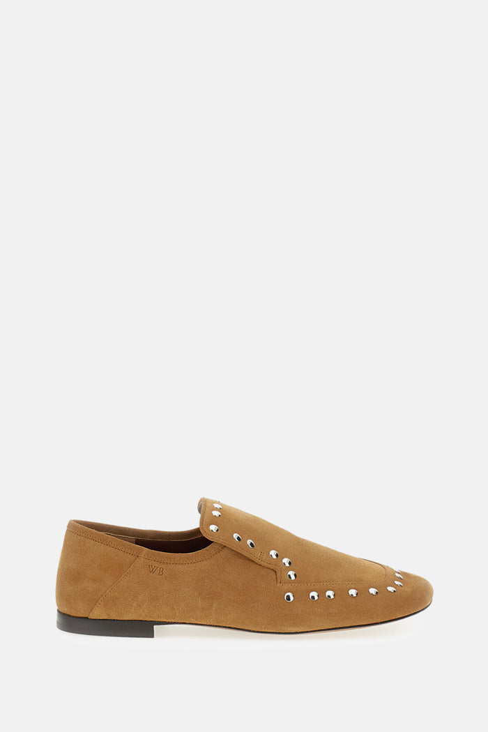 WALES BONNER Flat shoes Beige Suede Leather