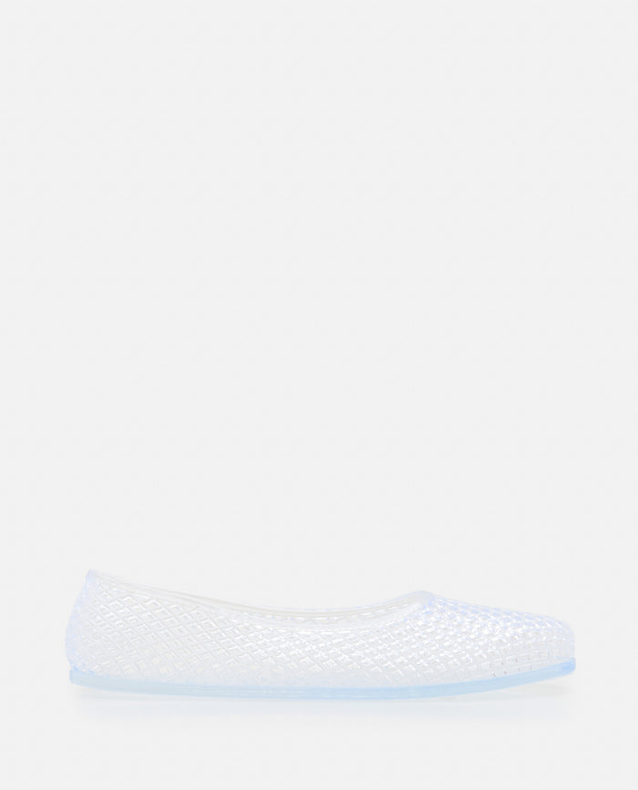 Ancient greeks sandals Flat shoes Clear Blue Pvc