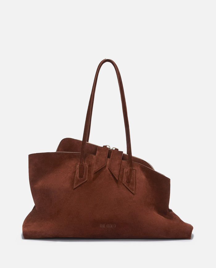 The Attico Bags Brown Suede Leather