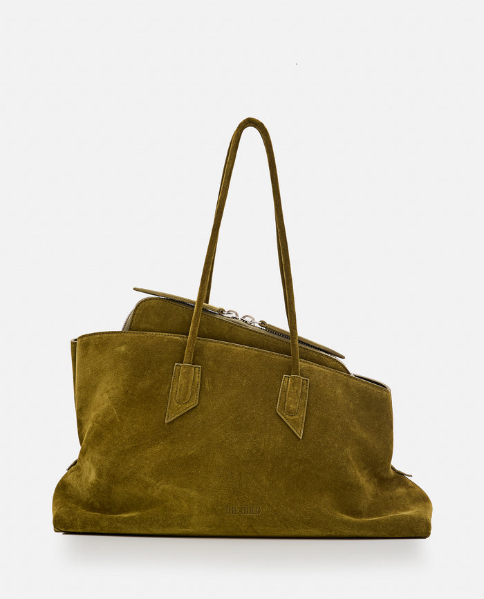 The Attico Bags Green Suede Leather