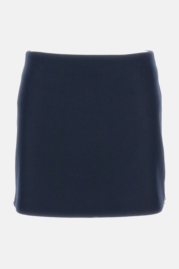 SportMax Skirts Blue Virgin Wool