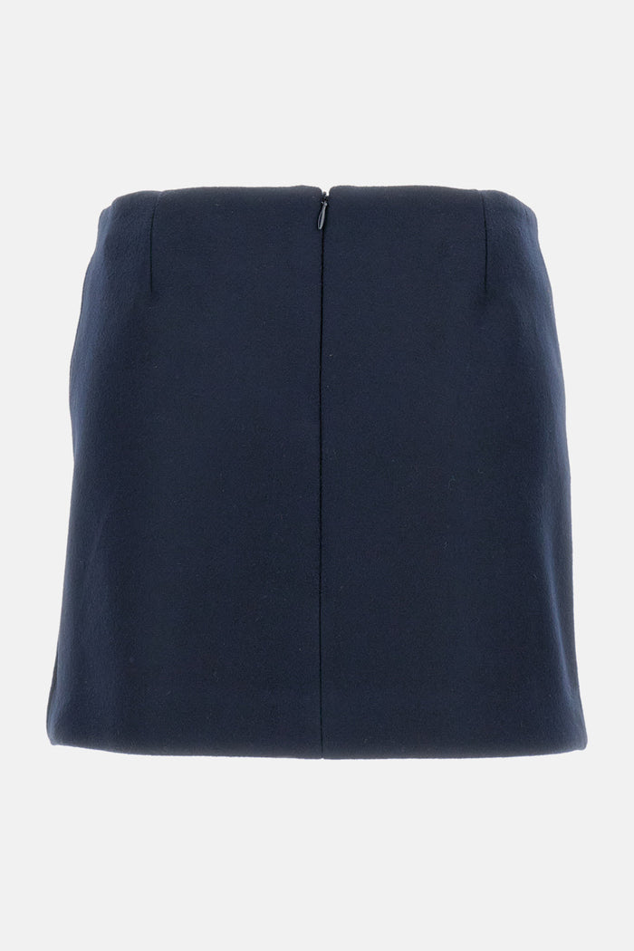 SportMax Skirts Blue Virgin Wool