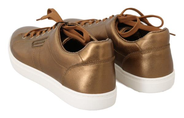Dolce & Gabbana 100% Leather sneaker in gold