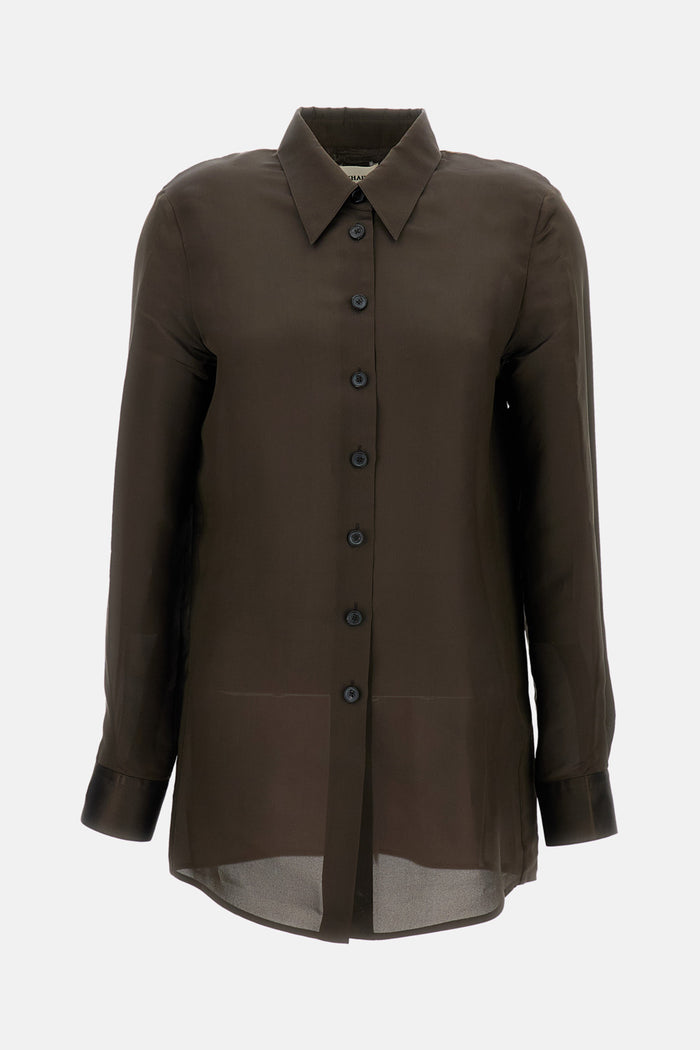 KHAITE Shirts Brown Vi Se