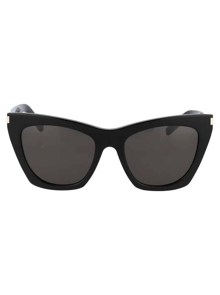 Sl 214 Kate 001 Black-black-grey Acetate Sunglasses