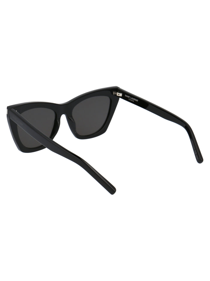 Sl 214 Kate 001 Black-black-grey Acetate Sunglasses