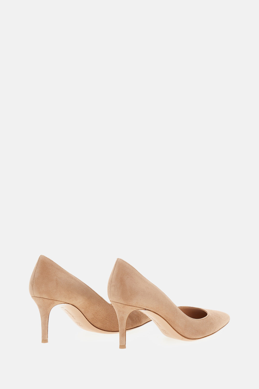 Gianvito Rossi With Heel Beige Suede Leather