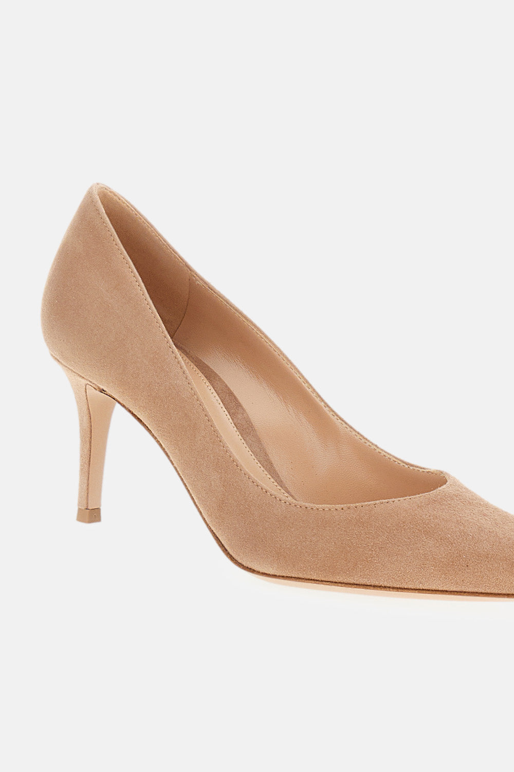 Gianvito Rossi With Heel Beige Suede Leather