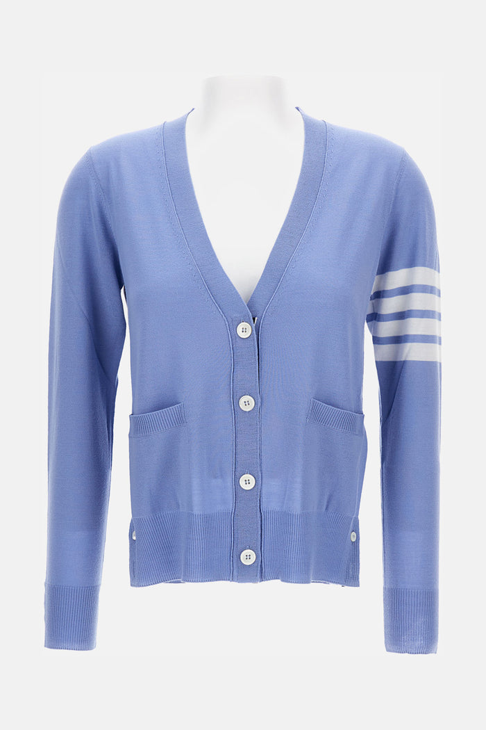 Thom Browne Sweaters Clear Blue Virgin Wool