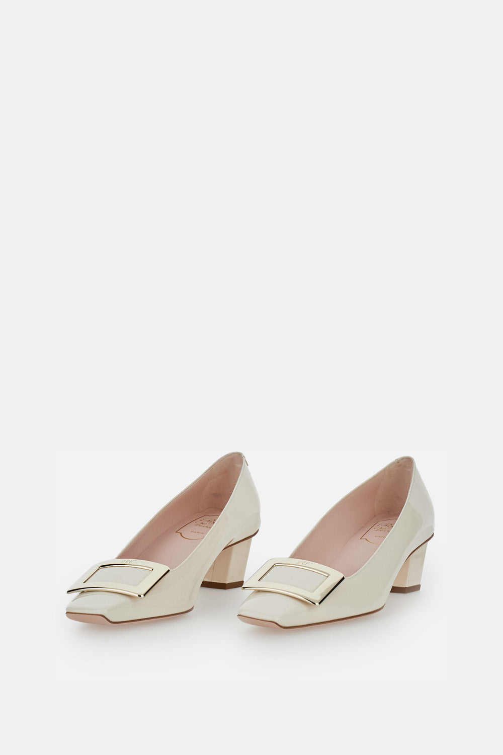 Roger Vivier With Heel White Calfkin