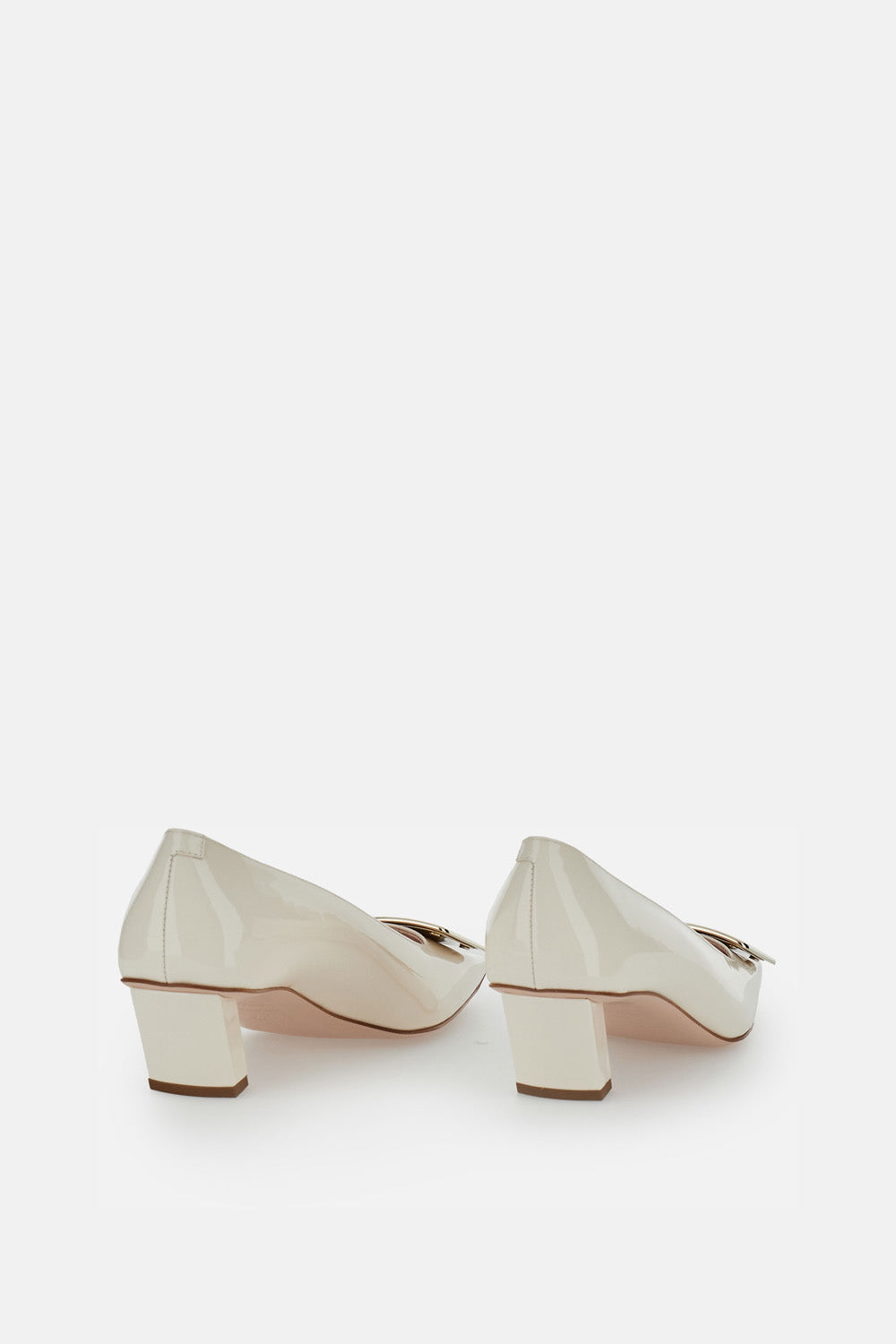 Roger Vivier With Heel White Calfkin