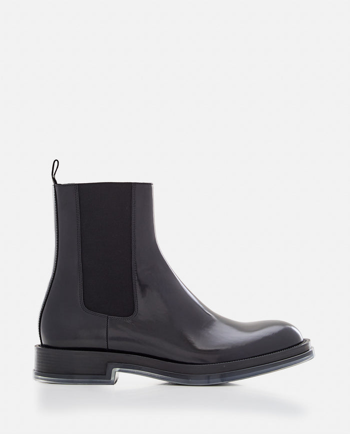 Alexander McQueen Boots Black Calf Leather