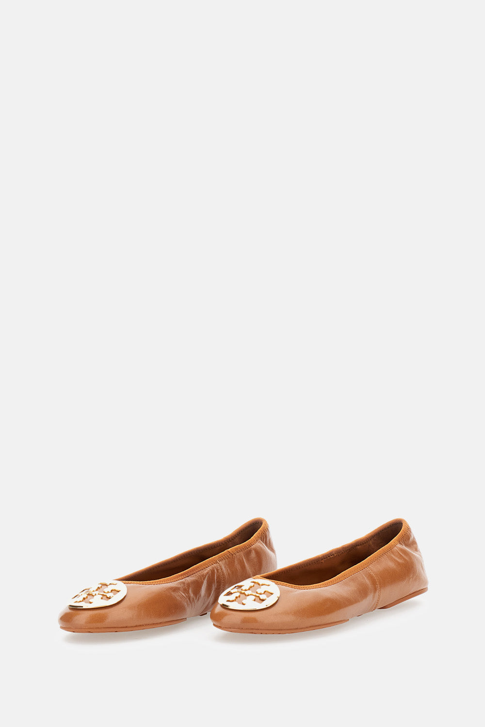 Tory Burch Flat shoes Orange Ovine Leather Nylon