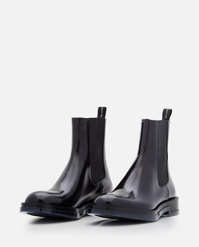 Alexander McQueen Boots Black Calf Leather