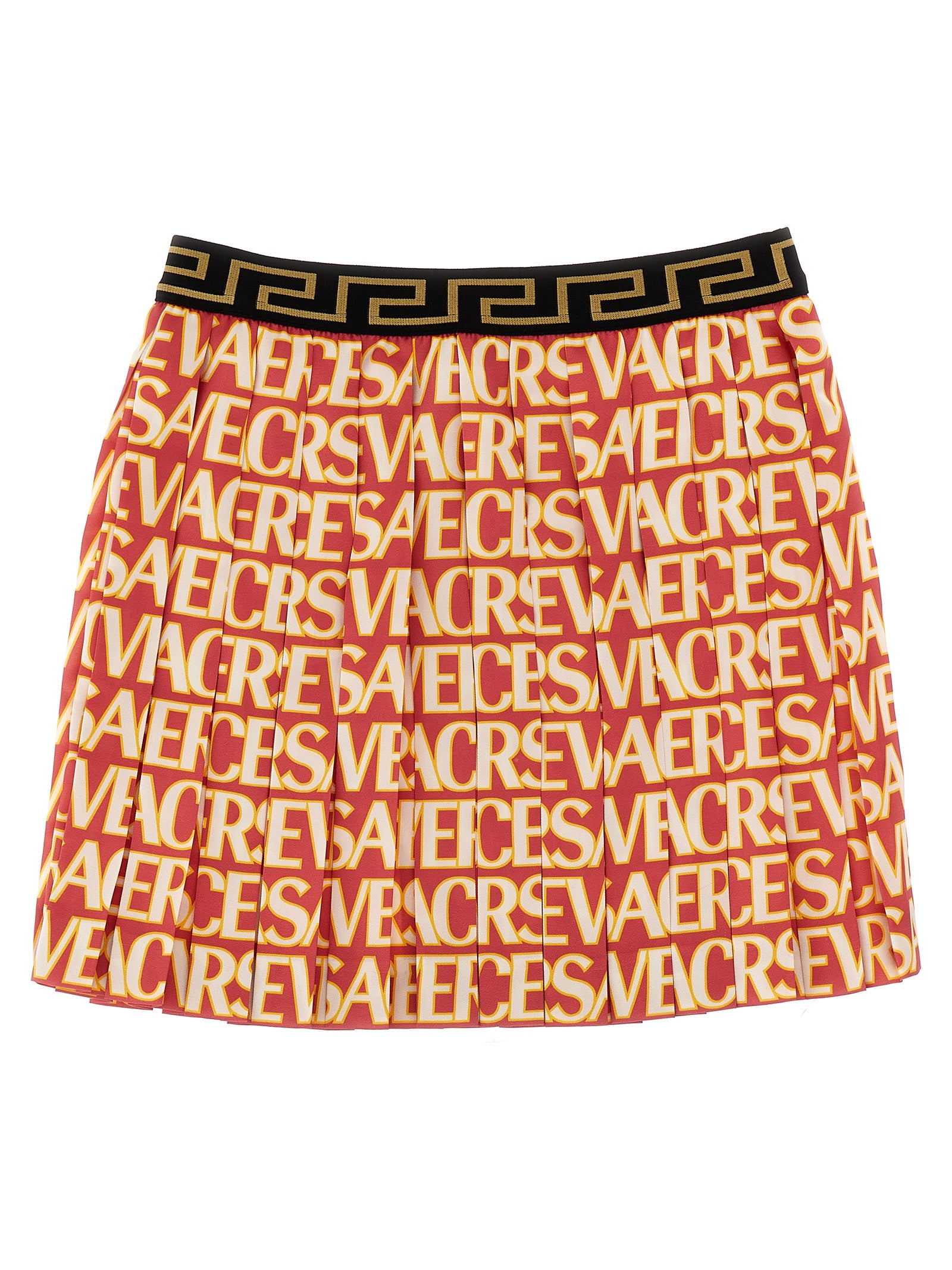 Versace Allover Kids capsule La Vacanza skirt Fuchsia Polyester