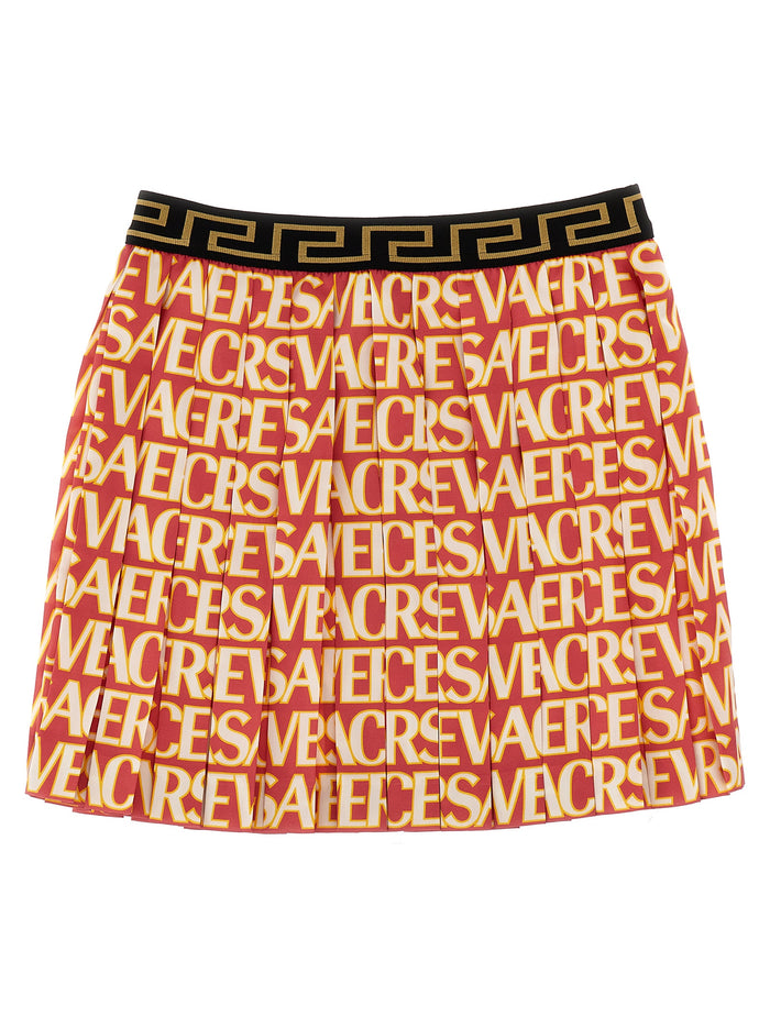 Versace Allover Kids capsule La Vacanza skirt Fuchsia Polyester