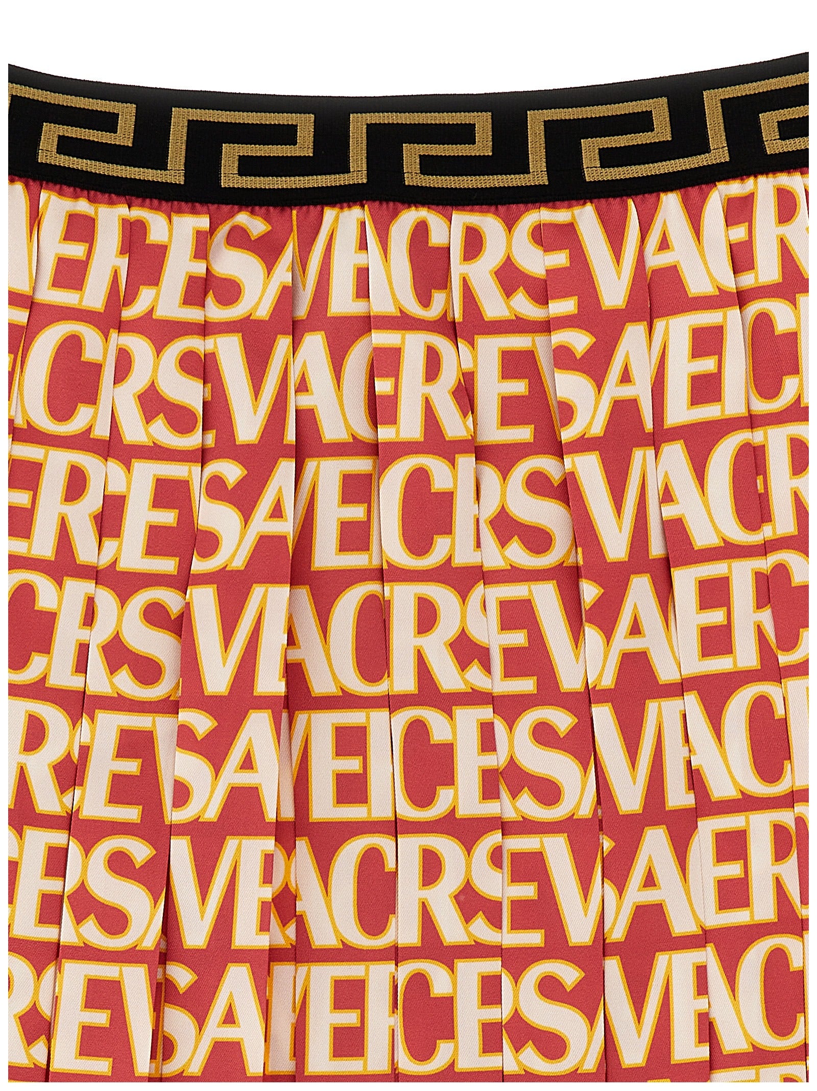 Versace Allover Kids capsule La Vacanza skirt Fuchsia Polyester
