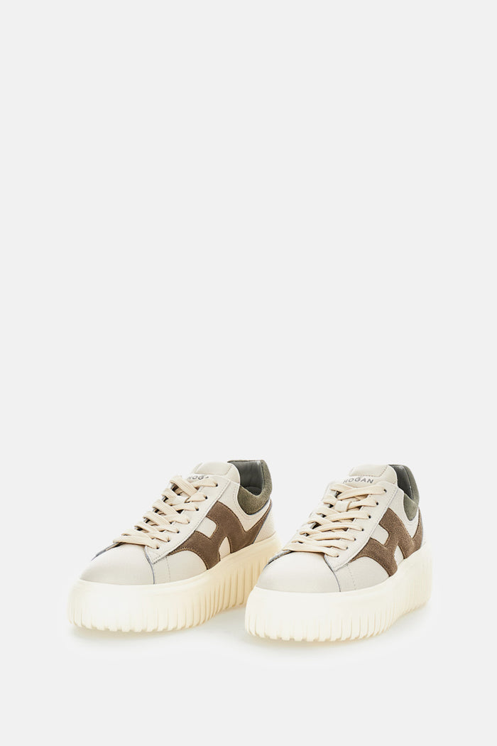 Hogan Sneakers Beige Calfskin Mutton Leather