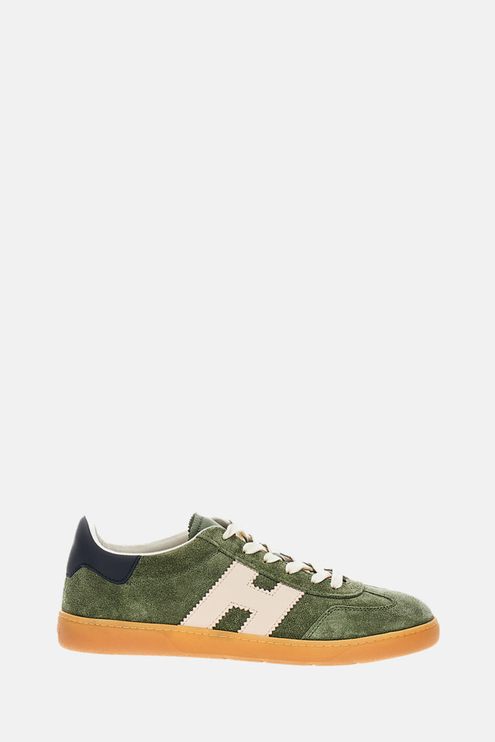 Hogan Sneakers Green Calfskin Mutton Leather