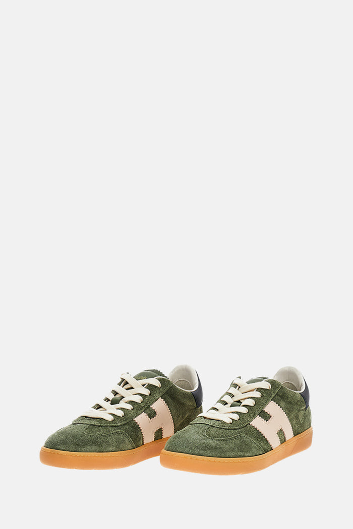 Hogan Sneakers Green Calfskin Mutton Leather