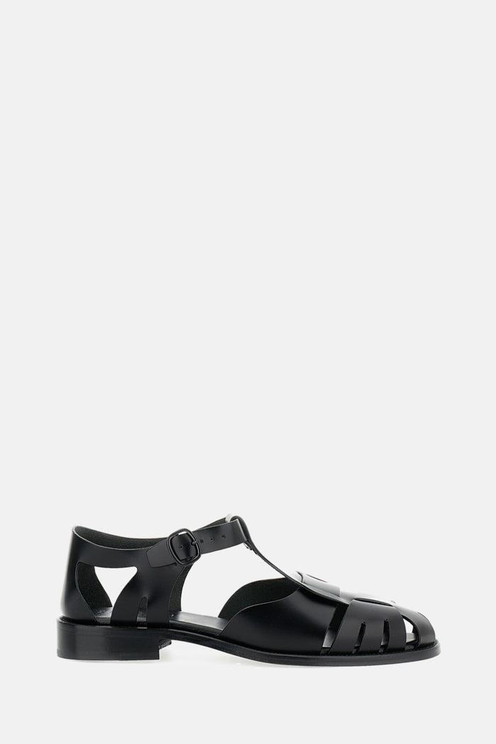 HEREU Sandals Black Calf Leather