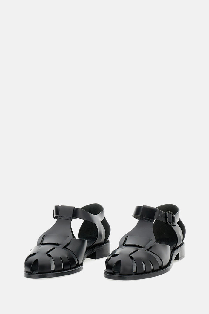 HEREU Sandals Black Calf Leather