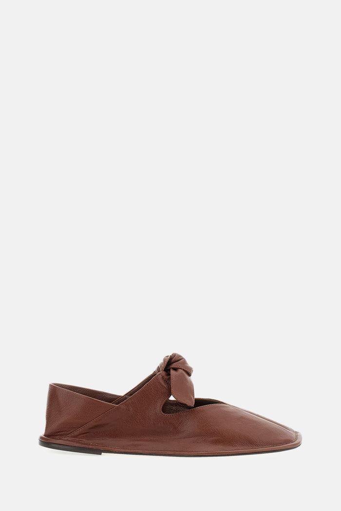 HEREU Flat shoes Brown Lambskin