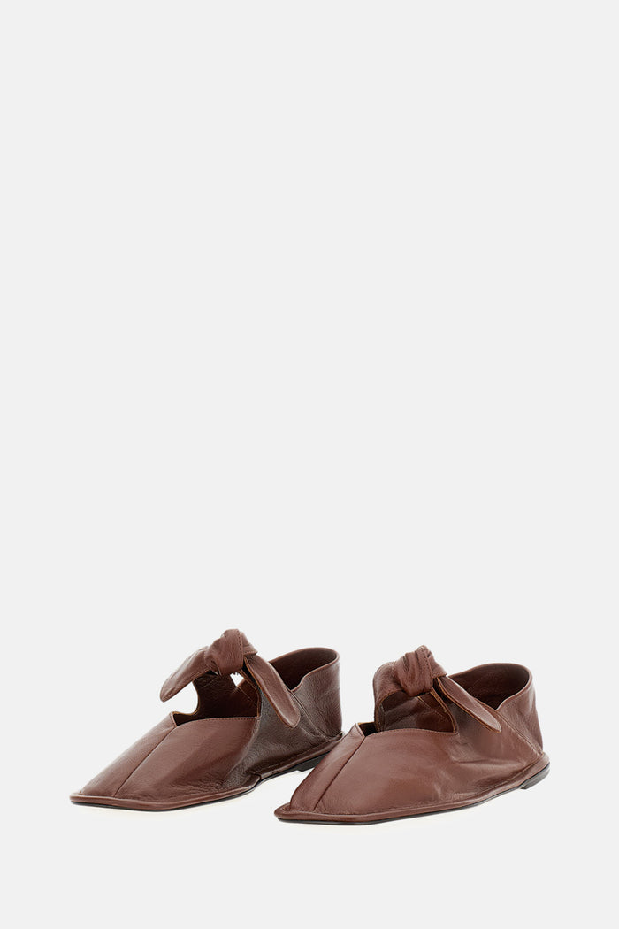 HEREU Flat shoes Brown Lambskin