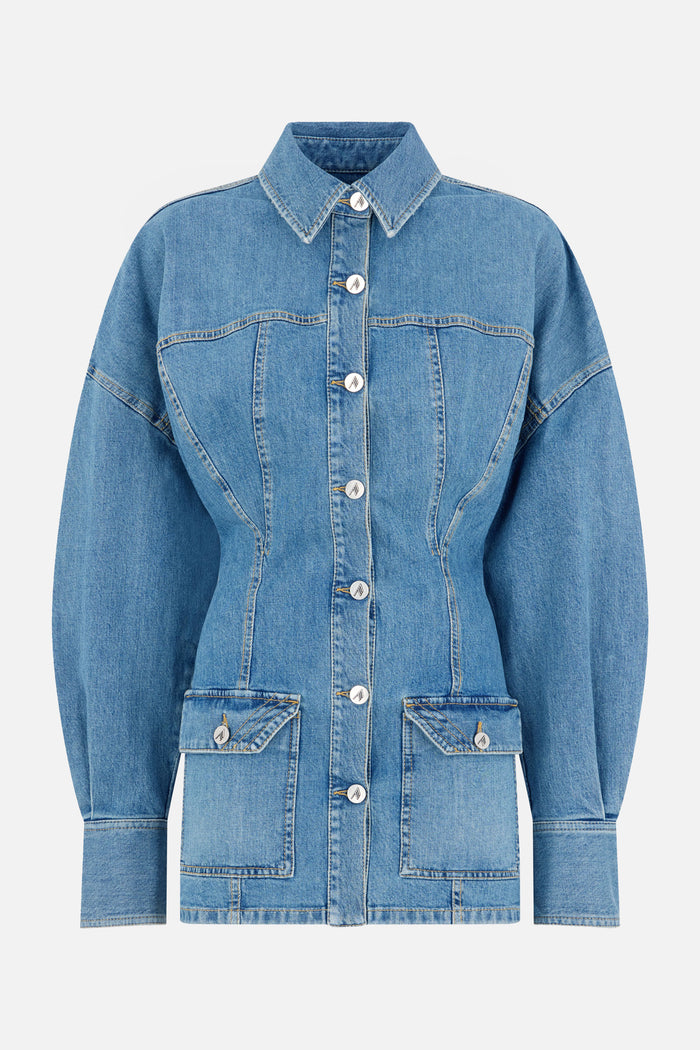 The Attico Dresses Clear Blue Co Ea
