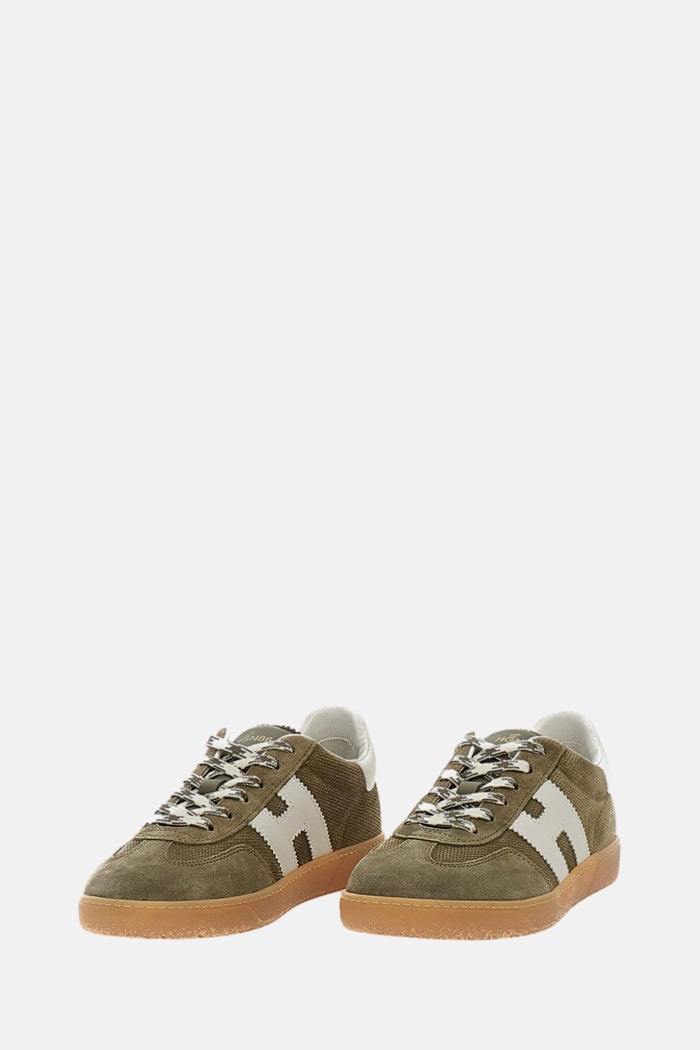 Hogan Sneakers Green Calfskin Mutton Leather