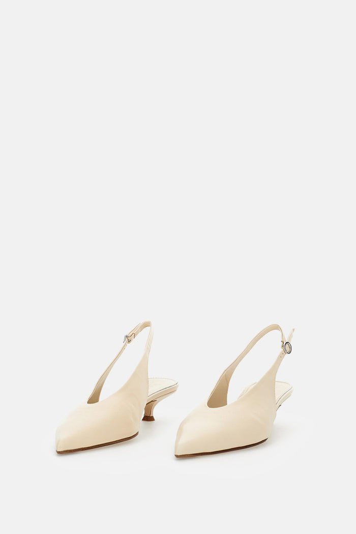 AEYDE With Heel Beige Nappa Leather