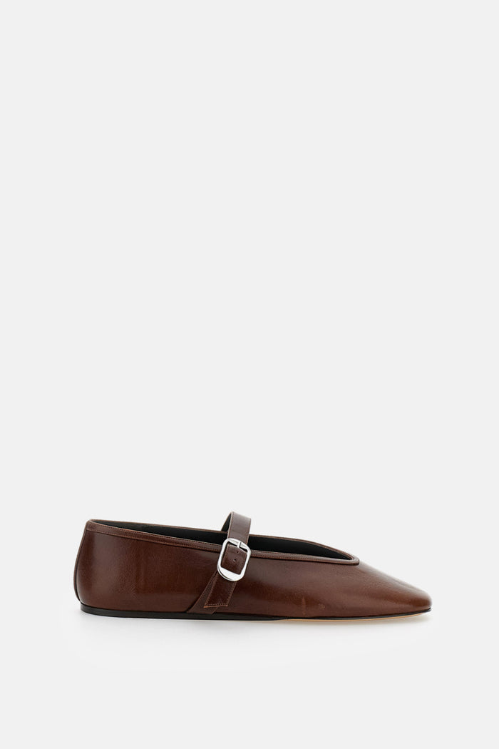 LE MONDE BERYL Flat shoes Brown Calf Leather