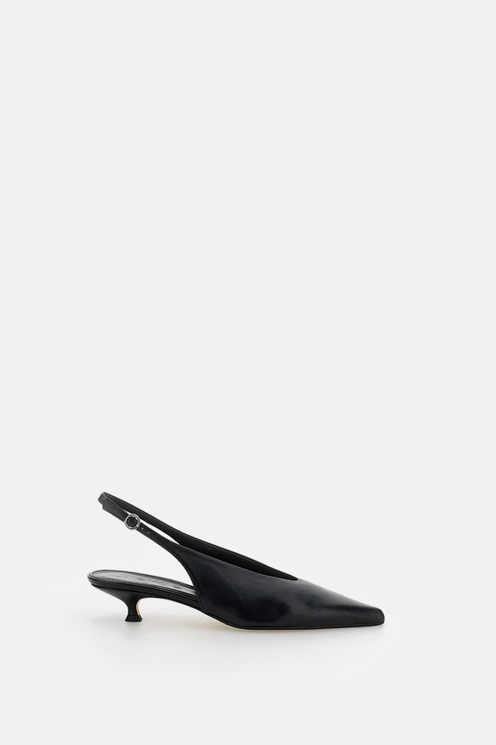 AEYDE With Heel Black Nappa Leather