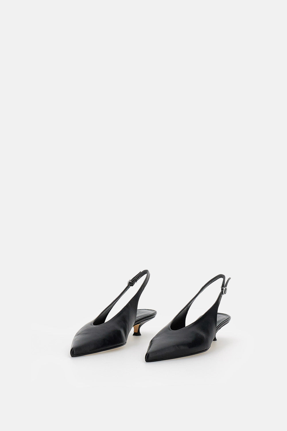AEYDE With Heel Black Nappa Leather