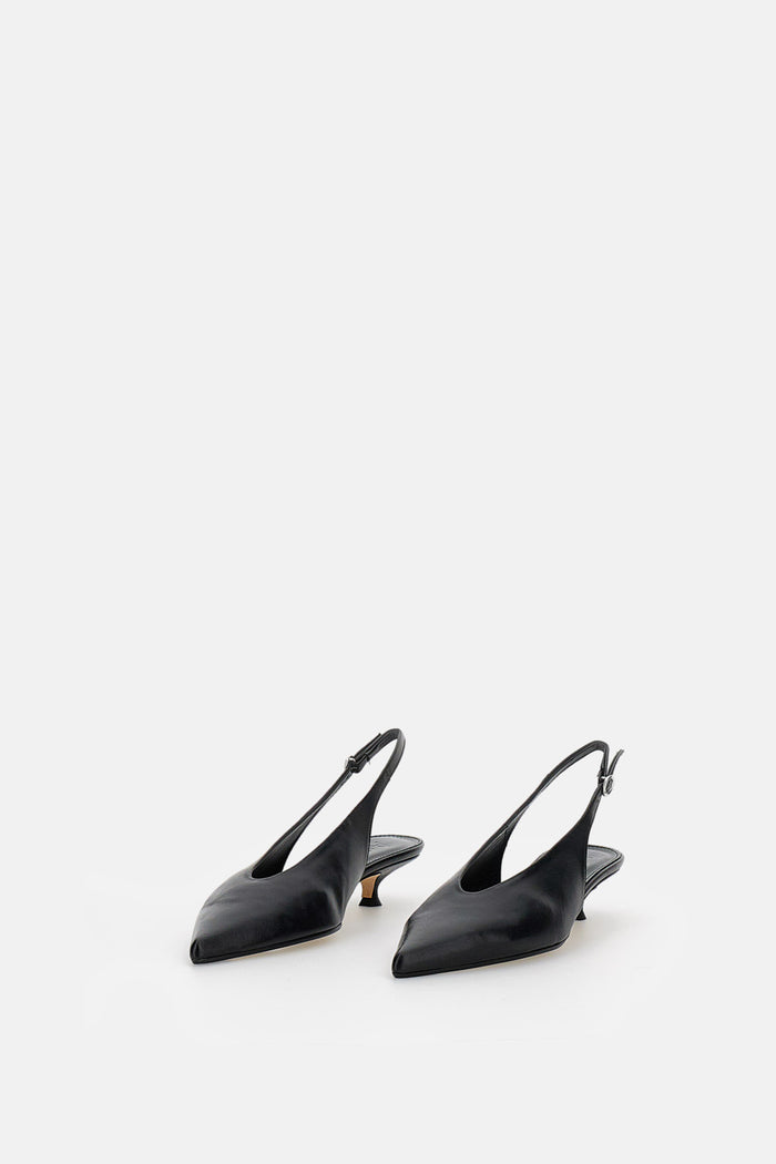 AEYDE With Heel Black Nappa Leather