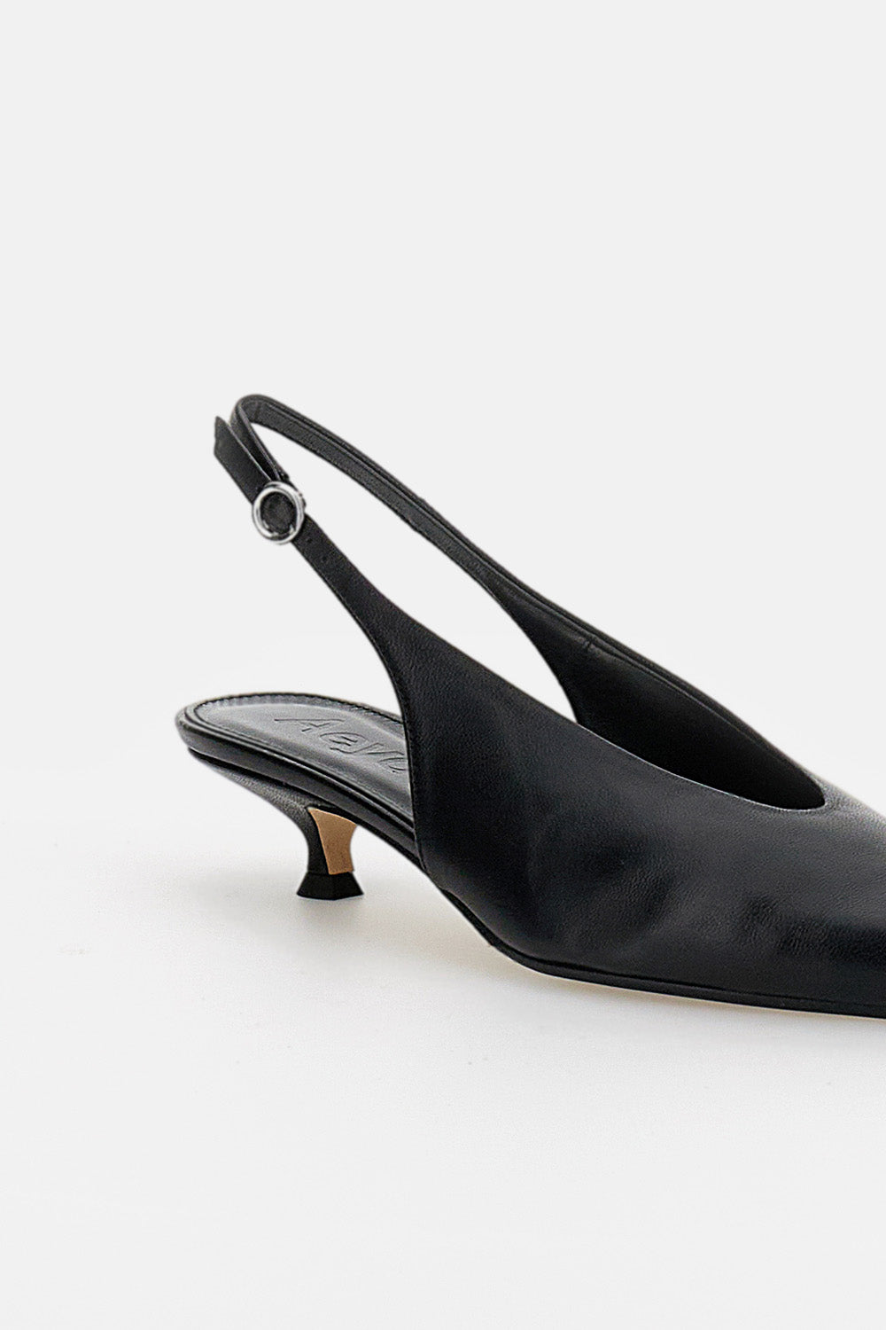 AEYDE With Heel Black Nappa Leather