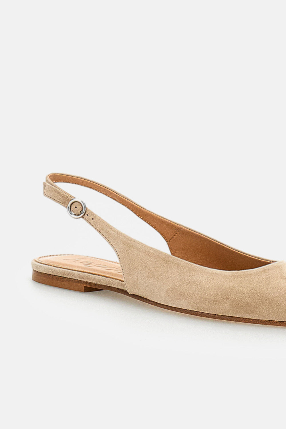 AEYDE Flat shoes Beige Suede Leather