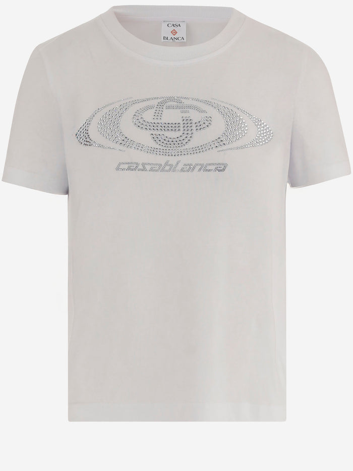 Casablanca T-shirts and Polos White Organic Cotton