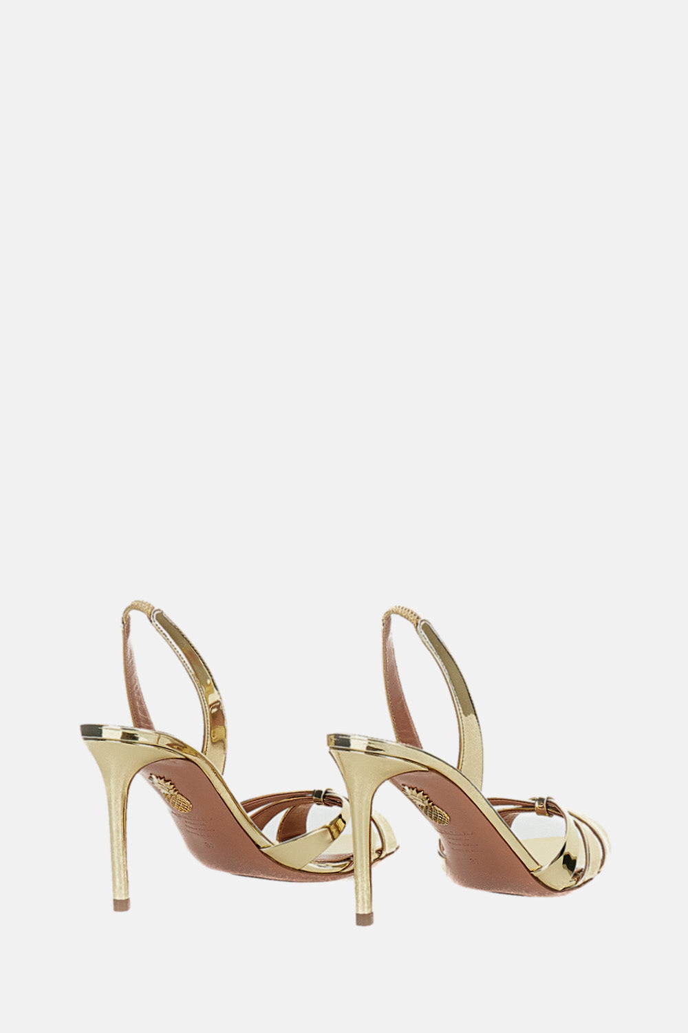 Aquazzura Sandals Golden Patent Leather