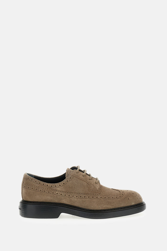 Hogan Flat shoes Grey Calfskin