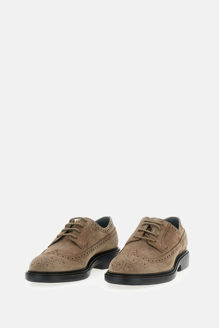 Hogan Flat shoes Grey Calfskin