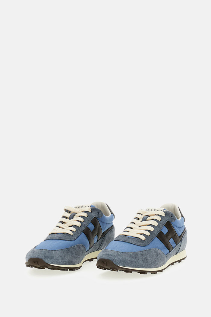 Hogan Sneakers Blue Tex Calfskin Mutton Leather