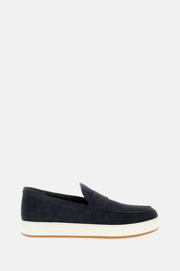 Hogan Flat shoes Blue Calfskin