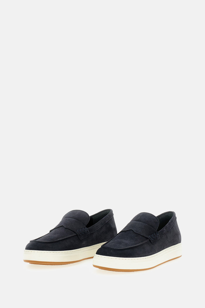 Hogan Flat shoes Blue Calfskin
