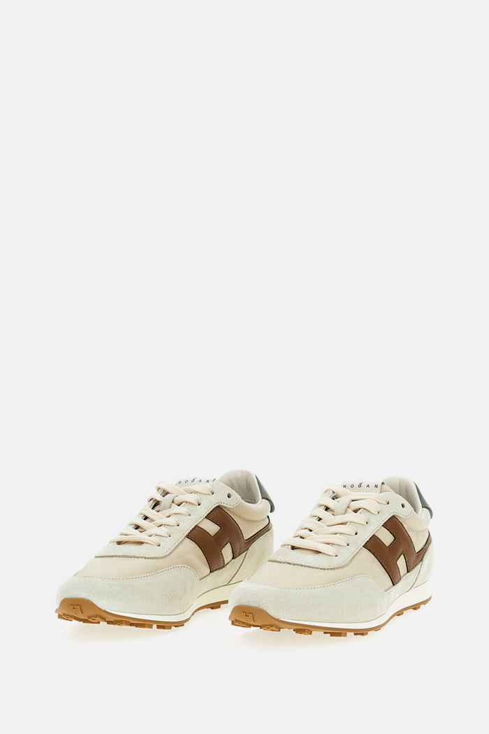 Hogan Sneakers Beige Tex Calfskin Mutton Leather