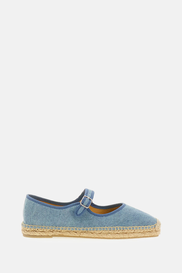 Castaner Flat Shoes Clear Blue