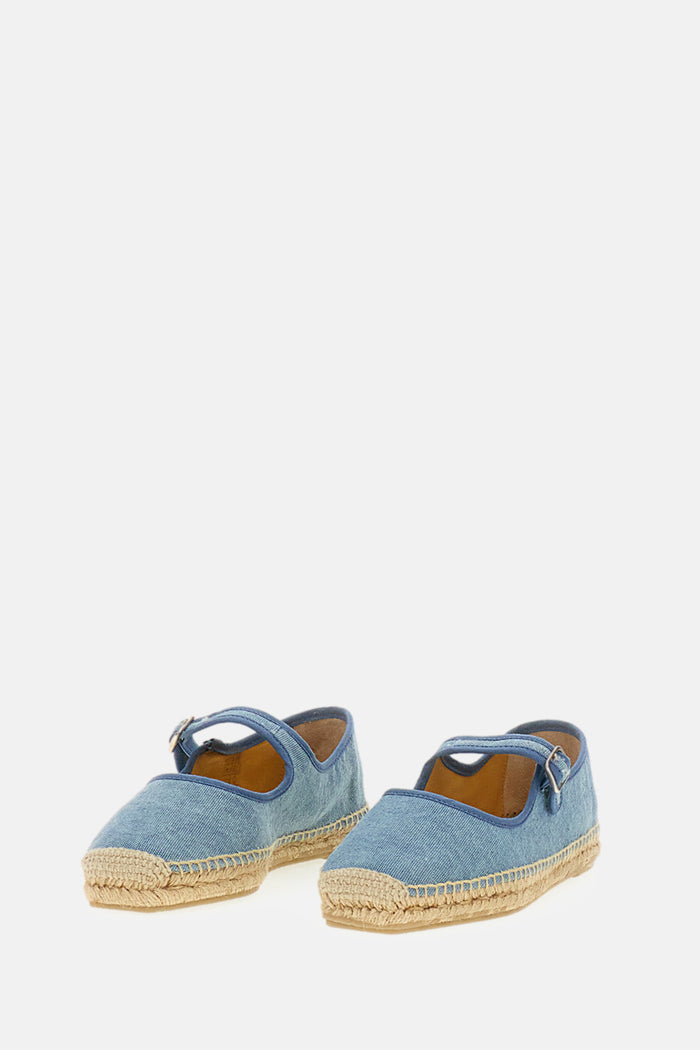 Castaner Flat Shoes Clear Blue