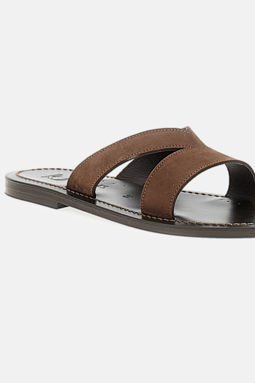 K Jacques St Tropez Sandals Brown Leather