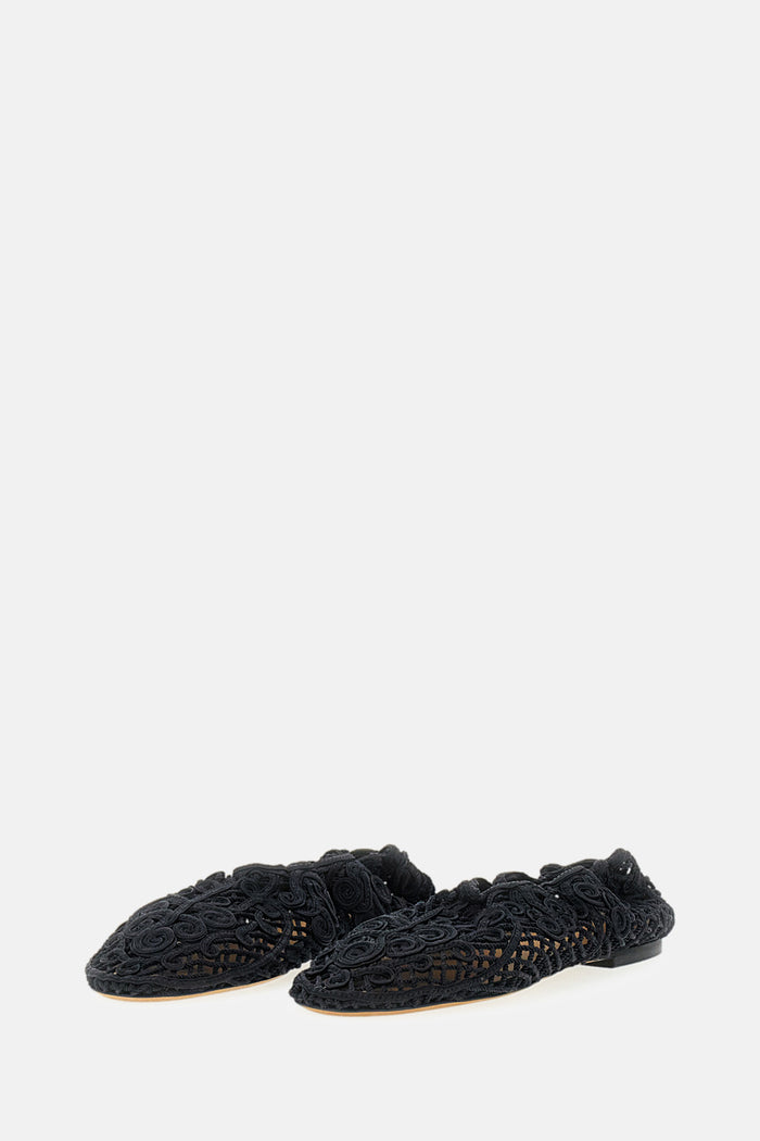 Odissi Flat Shoes Nero Pl Co Lambskin